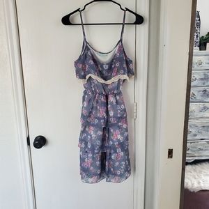 Maurices Dress Small Light Blue With Flowers